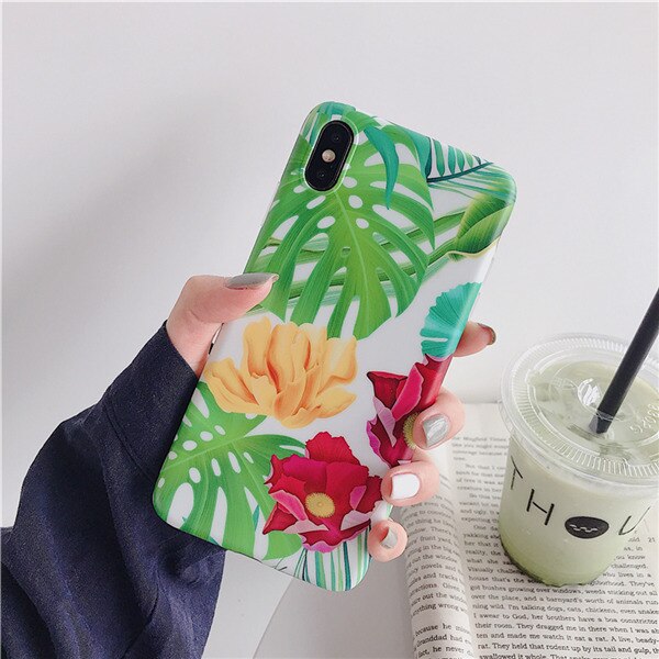 Tropical Plant Leaves Case